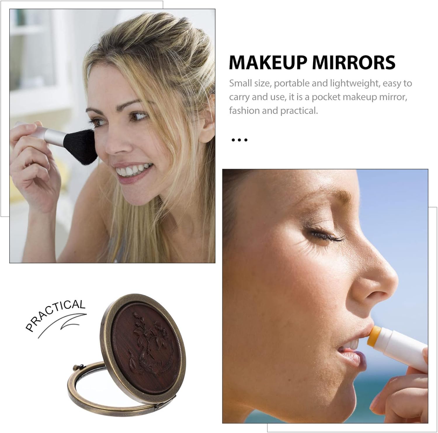 Fomiyes 4ピース ヴィンテージ メタル メイクアップ ポケット ミラー 両面ポケット 折り畳み式ミラー 両面 大注目 Fomiyes 4ピース ヴィンテージ メタル メイクアップ ポケット ミラー 両面ポケット 折り畳み式ミラー 両面 大注目