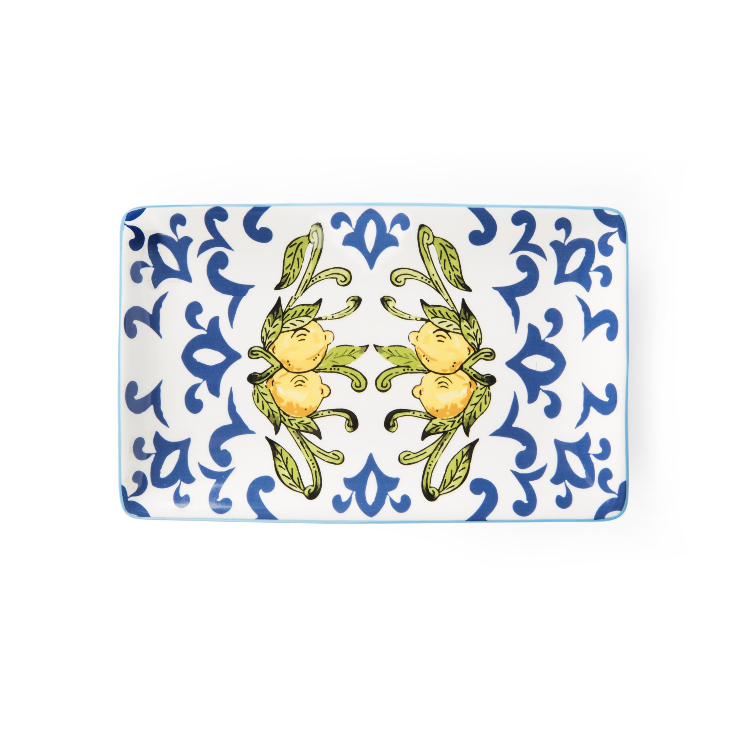 Excelsa Amalfi Set 6 Piatti Portata/Aperitivo, Ceramica, 20x12,5 cm, Multicolore
