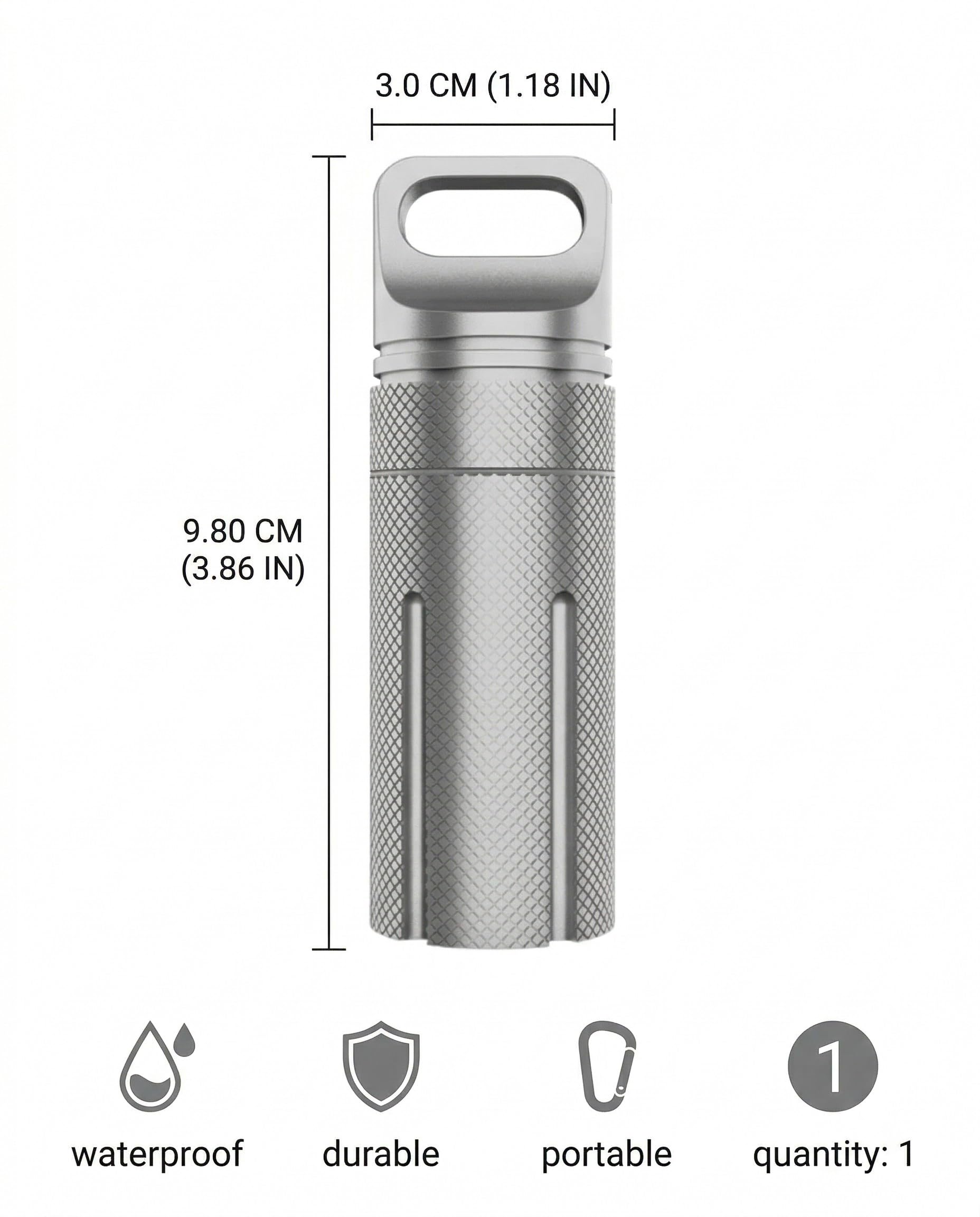 1 pieza para Protectora Ledger Nano X, Funda Ledger Nano X Resistente al Fuego, Agua y Impactos para S Plus/S, con Llavero (Gris, Solo Funda)