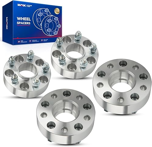 Vista 162 de KAX Espaciadores de rueda de 0.236 x 5.315 in, espaciadores de rueda centrados de 2 pulgadas y 6 lengüetas para F-15-0, Expedition, Mark LT, Negro