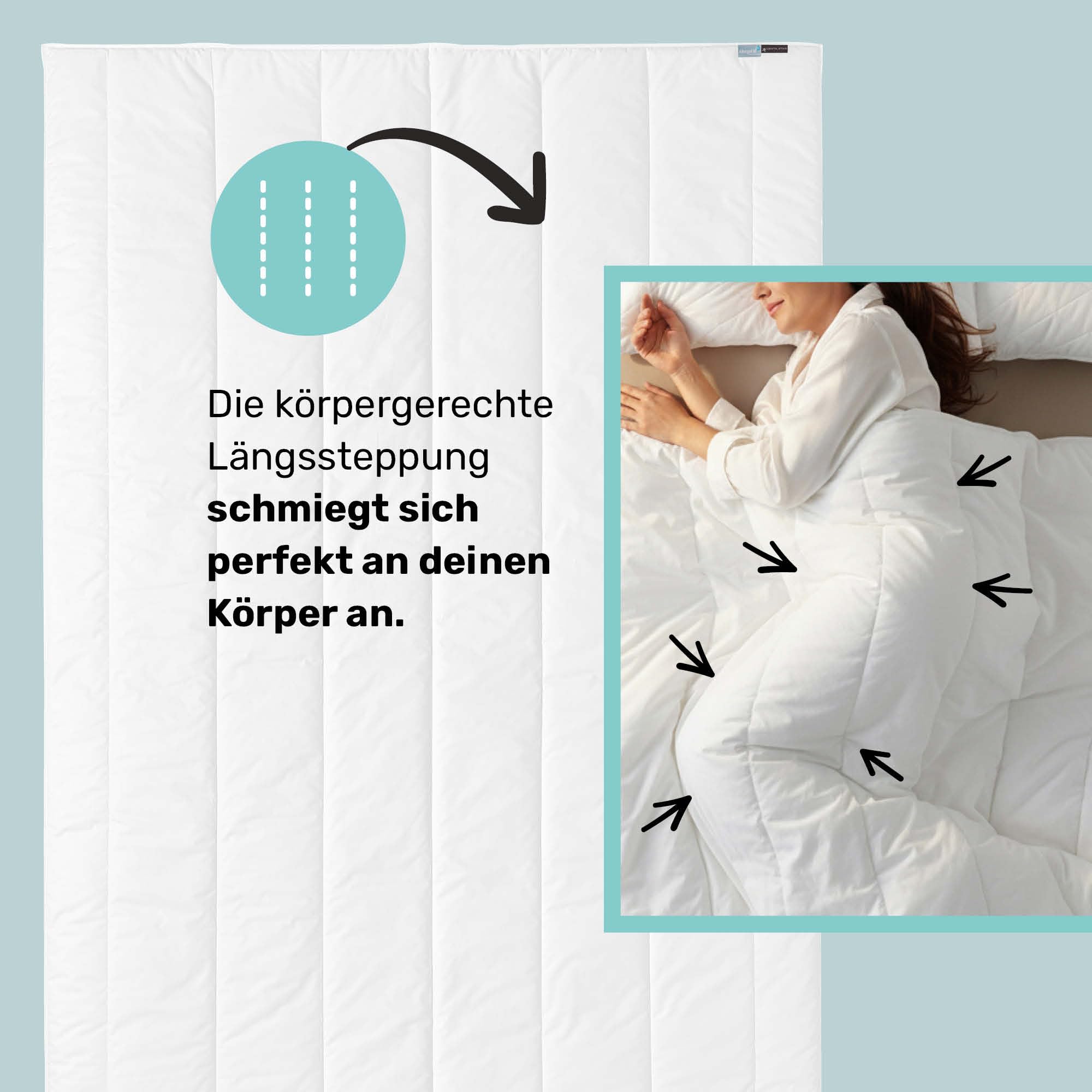 Centa-Star Allergiker Bettdecke 135x200 Sommer - Klinisch getestet - Leichte Sommerdecke für Allergiker, Bettzeug Made in Germany, Leichtsteppbett, Oberbett | antiallergisch