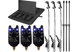 Fishing Alarms with Lighted Swingers and Banksticks for Night Fishing