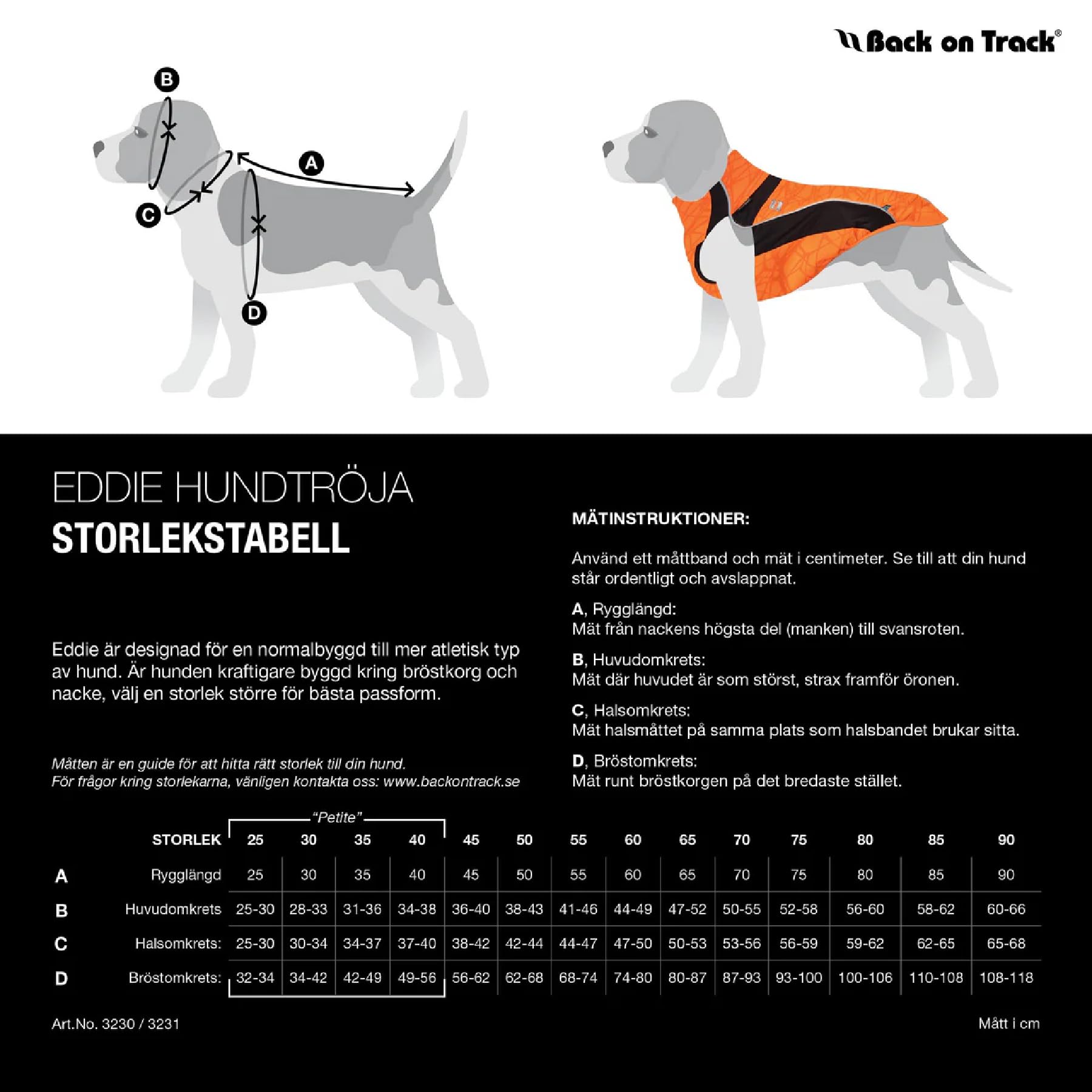 Back on Track Hundepullover Eddie reflektierend (60 cm)