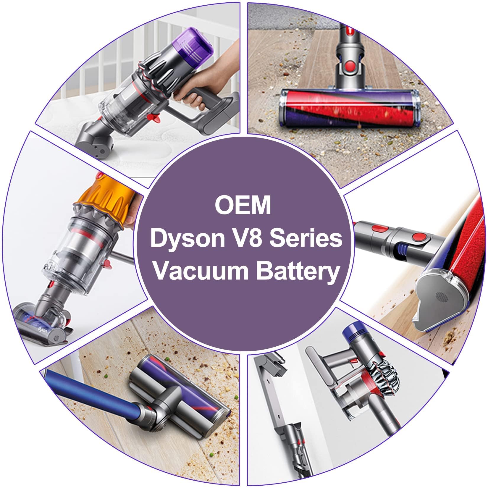 LONGFIT V8 Batterie Compatible avec Dyson V8 Absolute/Motorhead/Animal/Fluffy/ SV10 Aspirateurs Batterie