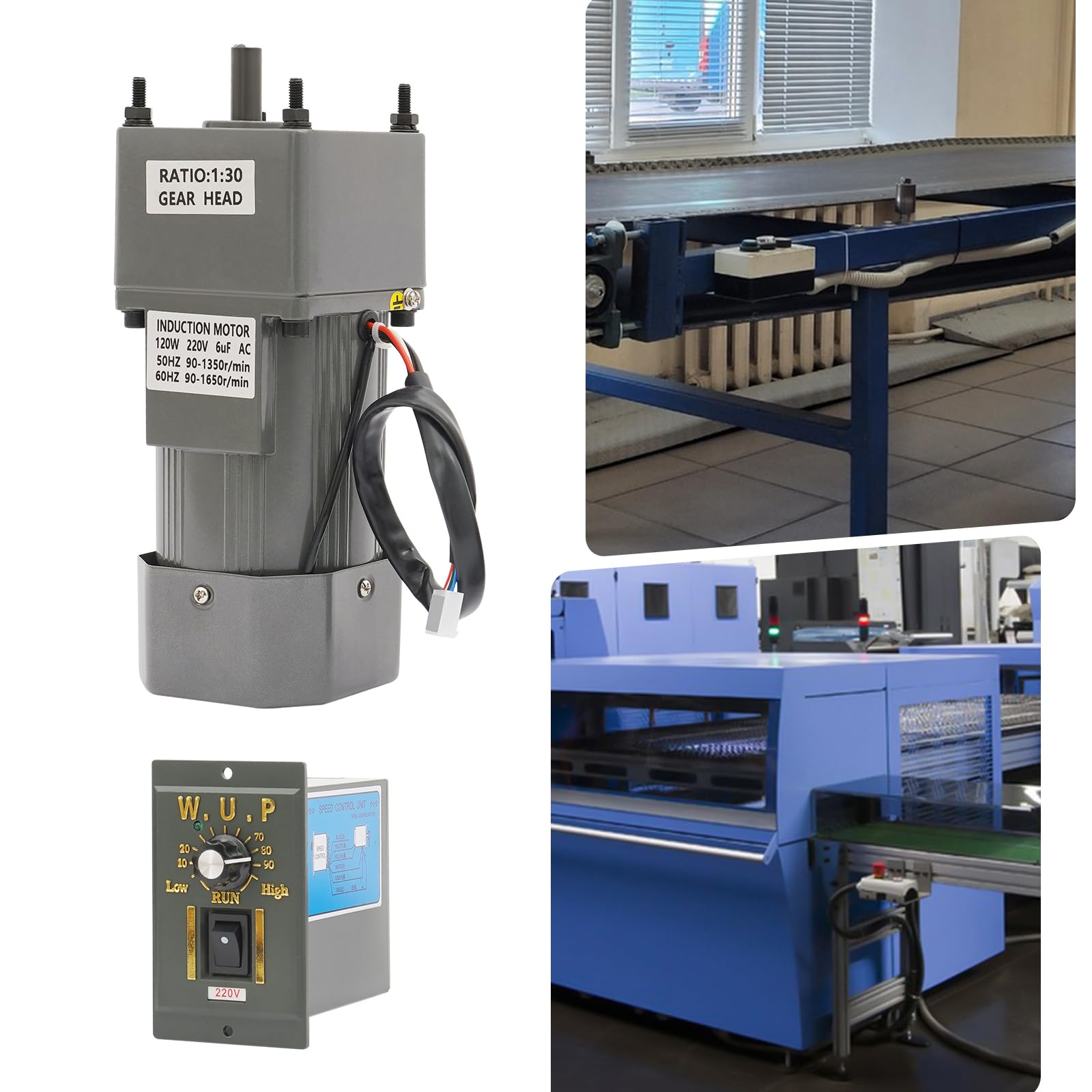 220V & 120 W Elektrischer Getriebemotor mit Variabler Drehzahl
