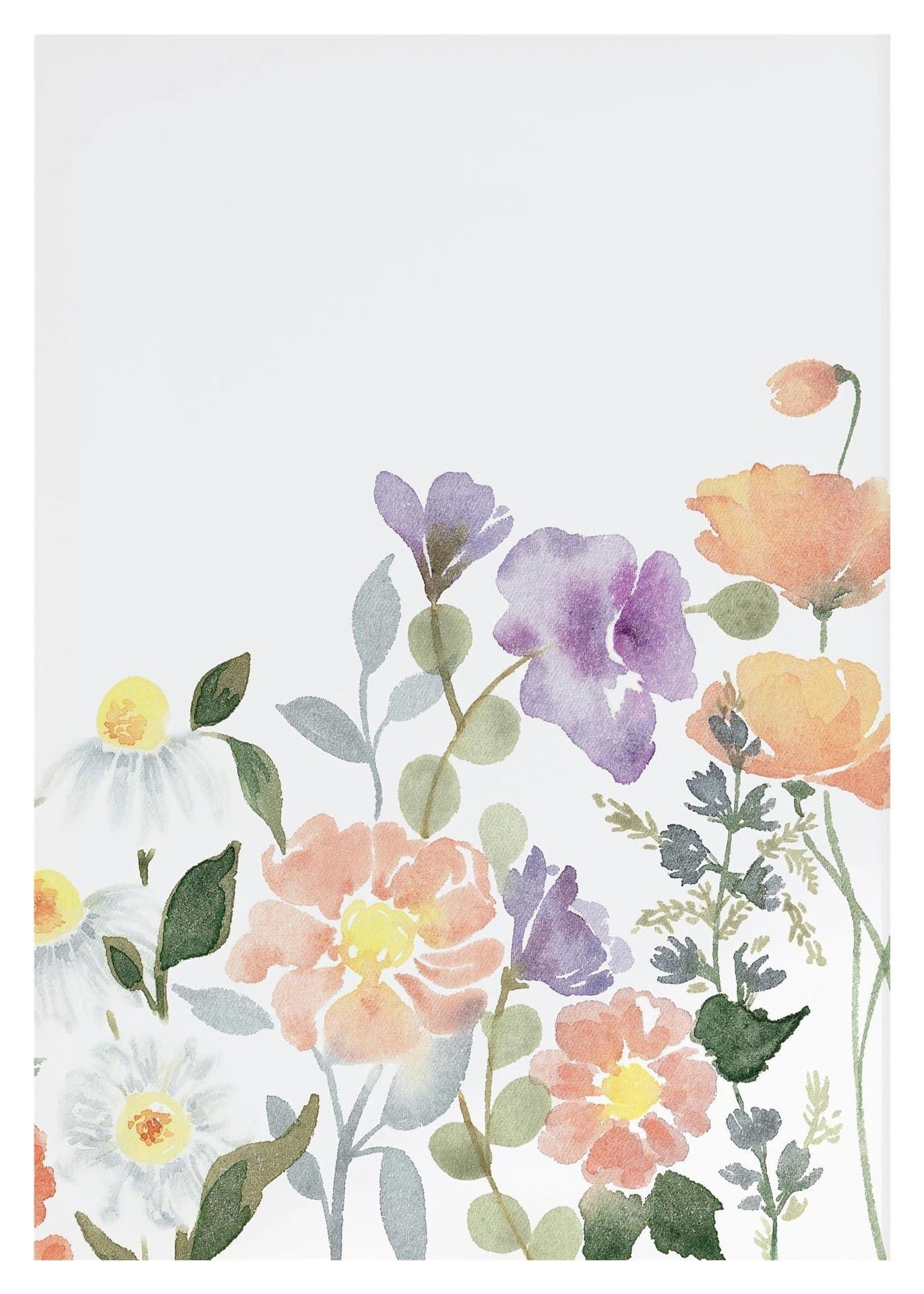 XENITE Wall Art Canvas Prints Watercolor Wildflower Watercolor Botanical Flower Poster Prints Plant Boho Wall Art Canvas Painting Pictures Living Room Decor(F,40X50cm)