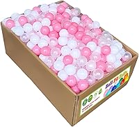 Vista 7 de Pelotas de bolas para niños, 1000 unidades, bolas de plástico a prueba de aplastamiento para niños pequeños y niños, suministros de juego seguros