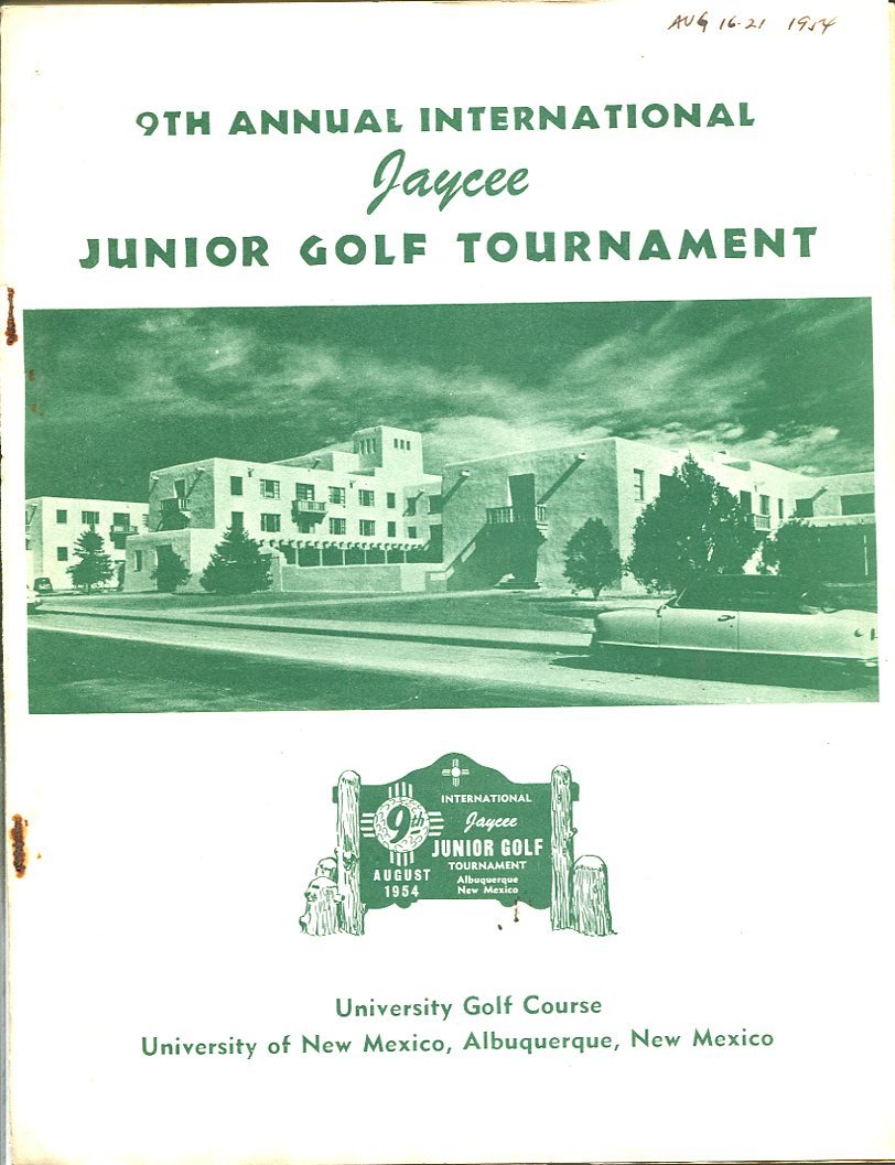 9TH ANNUAL INTL JAYCEE JUNIOR GOLF TOURNAMENT 1954 EX