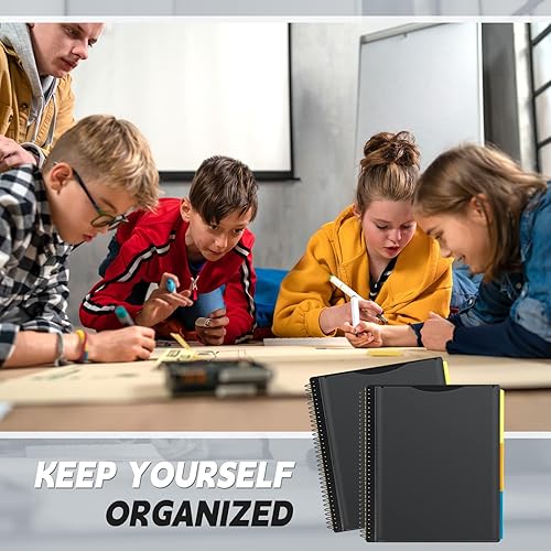 Miniatura 5 de Carpetas en espiral de 24 bolsillos a granel con bolsillo frontal transparente, carpetas organizador de proyectos con 12 divisores y pestañas