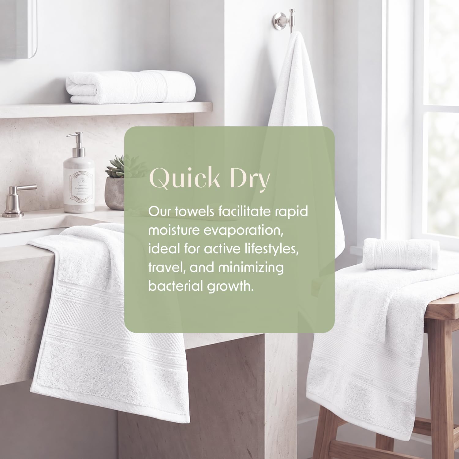 Springtree Organic Cotton Bath Towels - 4 Pack -5