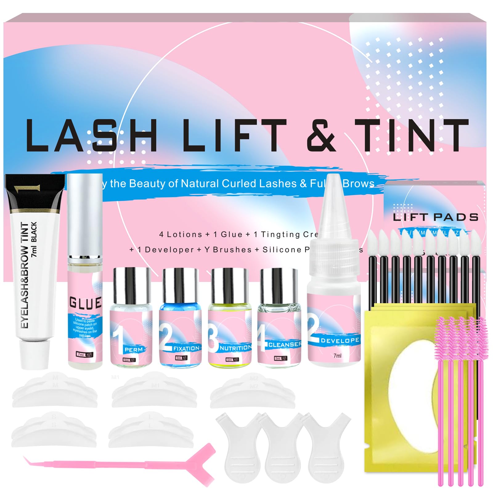 Wimpernlifting Set mit Schwarz, 2026 Lash lifting set mit Schwarz Professionell, Natürliche & Dickere Lash Lift Kit, Lange Andauernd, Einfach zu Bedienen, Ideal für Salon und Heimgebrauch