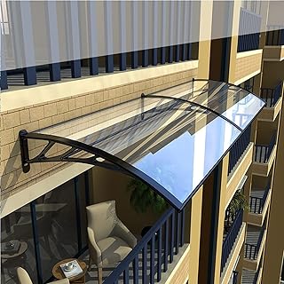 Awning Canopy Cover Easy Assemble Sun Shade Shelter Eaves Overhead Canopy UV Rain Snow Sunlight Protection Basement Cover...