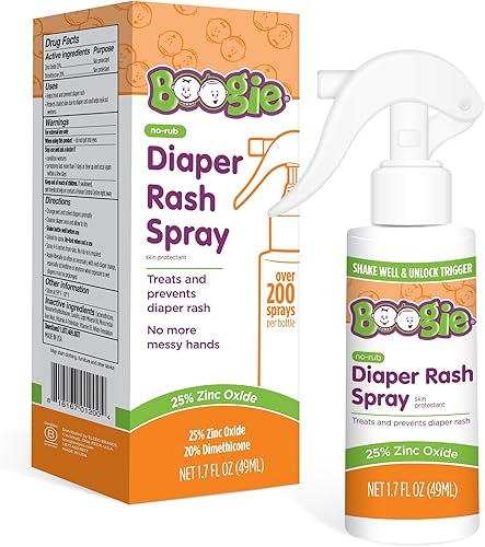 Boogie Spray de crema para la dermatitis del pañal para bebé, apto para viajes, sin frotar, aplicación sin contacto para pieles sensibles, más de