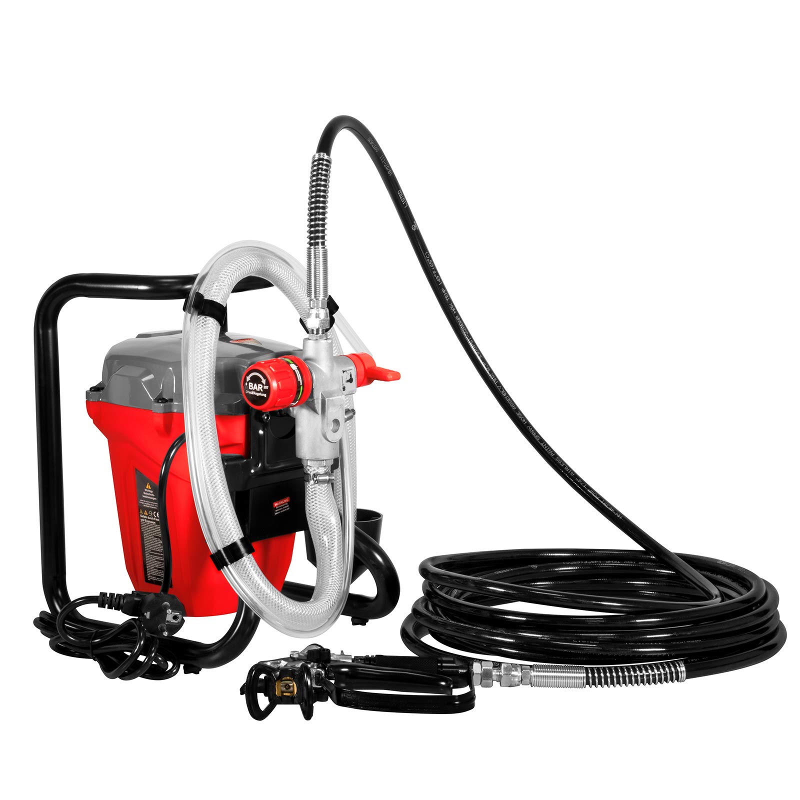 MAUK® Airless Farbsprühsystem | Elektro Sprühgerät/Maler & Lackierer Spritzgerät für Fassaden- & Wandfarbe | Lack & Lasur Paint Sprayer inkl. Farbsprühpistole & Düse 517