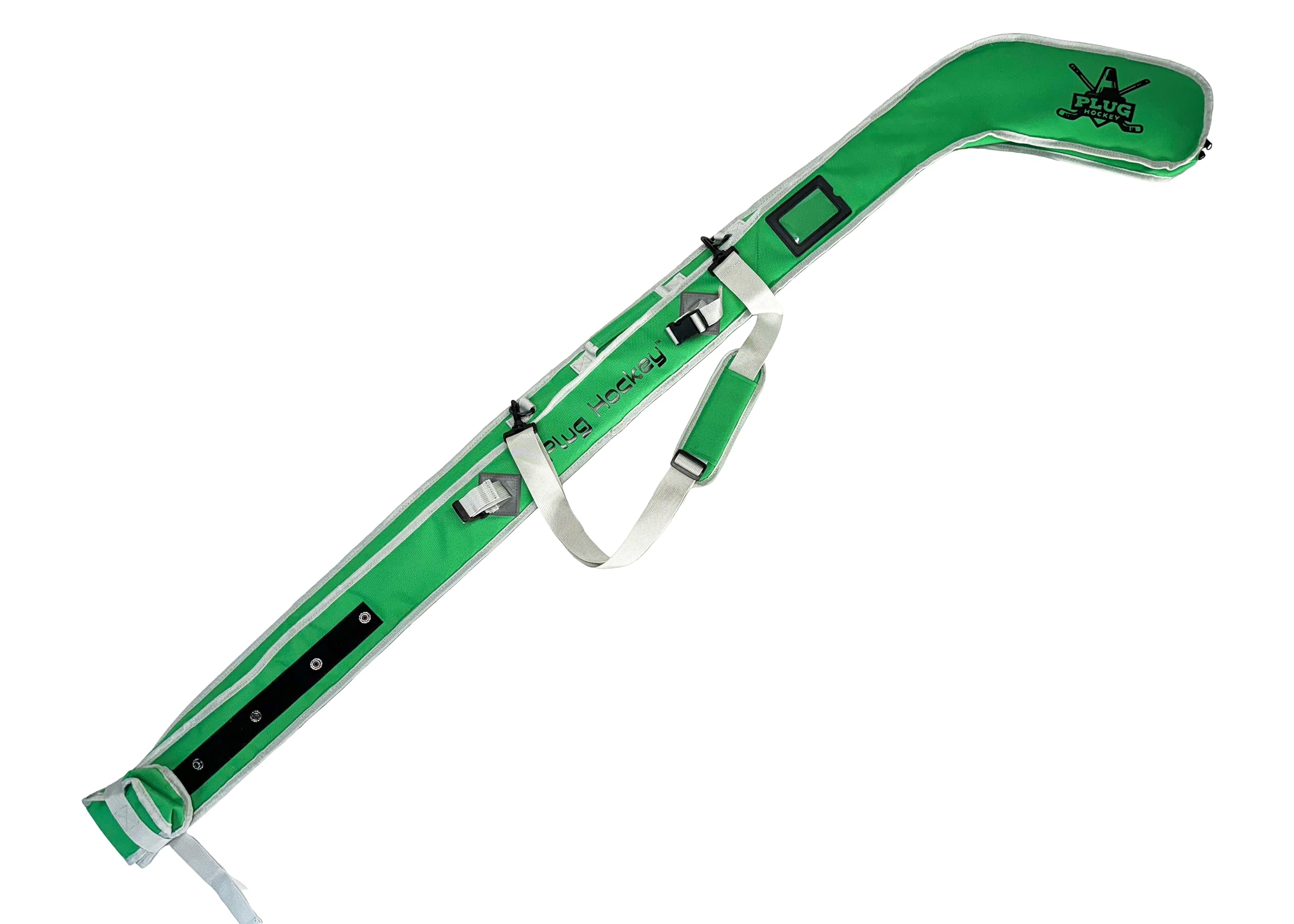 Plug Hockey Ice Hockey Stick Bag Padded With Handsfree Bag Attachment, Adjustable Carrying Strap
