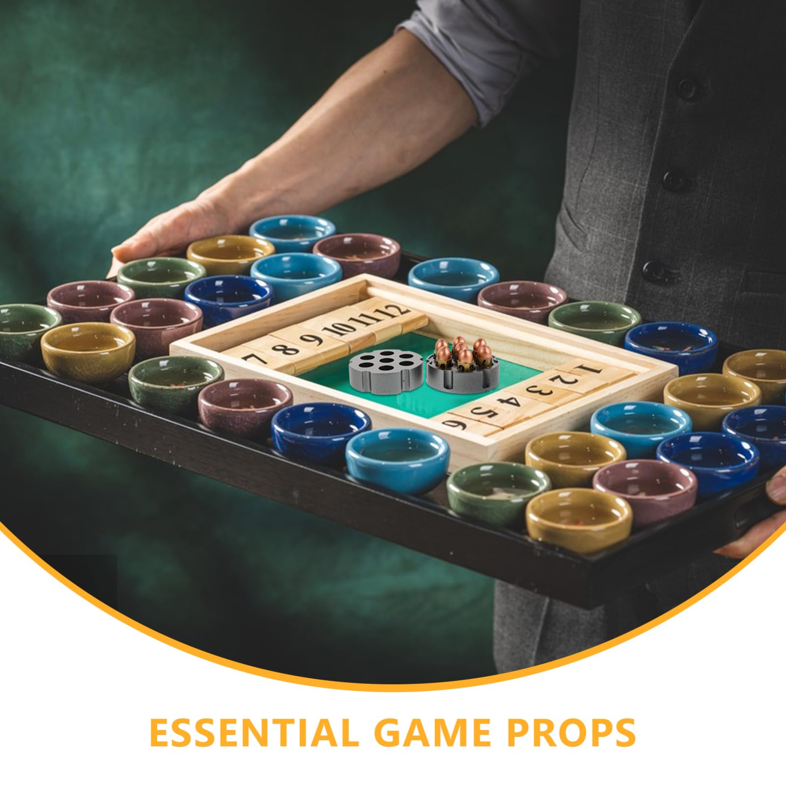 TOYANDONA Jeu de Dés en Résine 16mm avec Base, 1 Set, Chiffres Lisibles, Résistant à L’Usure, pour Fêtes et Bars