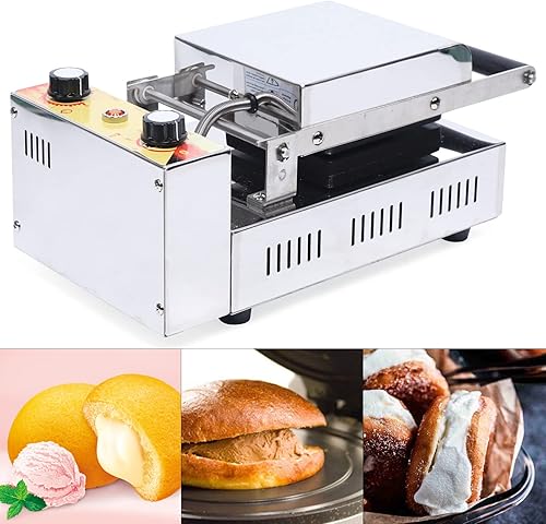 Miniatura 6 de Panini Press Sandwichera, parrilla eléctrica de interior de 1000 W con ollas antiadherentes de doble cara, control preciso de temperatura, abre 180