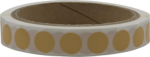 Miniatura 2 de Labels - Calcomanías permanentes redondas de punto con código de color, 12 pulgada, 1000 calcomanías por rollo (bronceado)