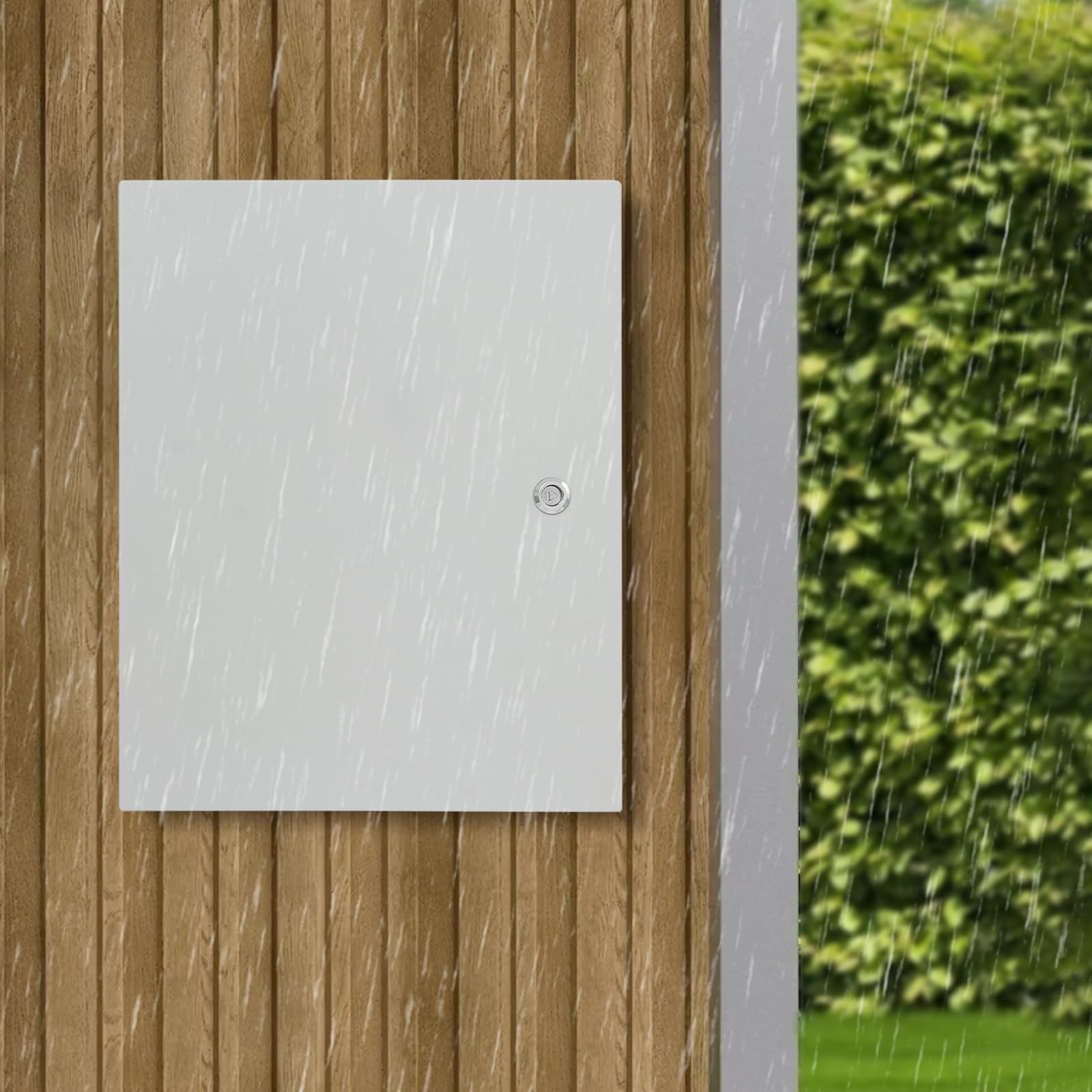 Carcasa hermética para electricidad. Caja eléctrica con placa de montaje extraíble y cerradura de seguridad. Protege la electricidad. Alta resistencia a las condiciones climáticas - IP50-55, 40 x 20 x
