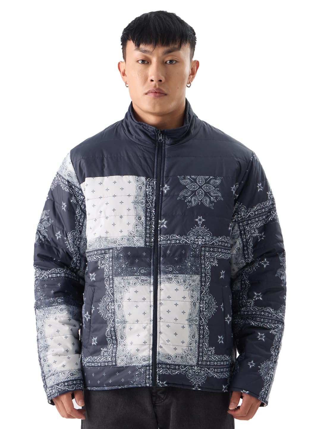 The Souled Store Tss Originals Indigo Bandana Men Puffer Jackets