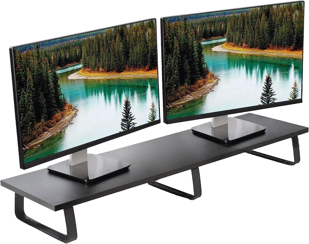 Tisany 39 inch Monitor Stand, Wood & Steel Desktop Riser, Screen, Keyboard, Laptop, Small TV Ergonomic Desk and Tabletop Organizer, Black, (39 INCH) (B0CGJL55VT) Amazon Price History, Amazon Price Tracker