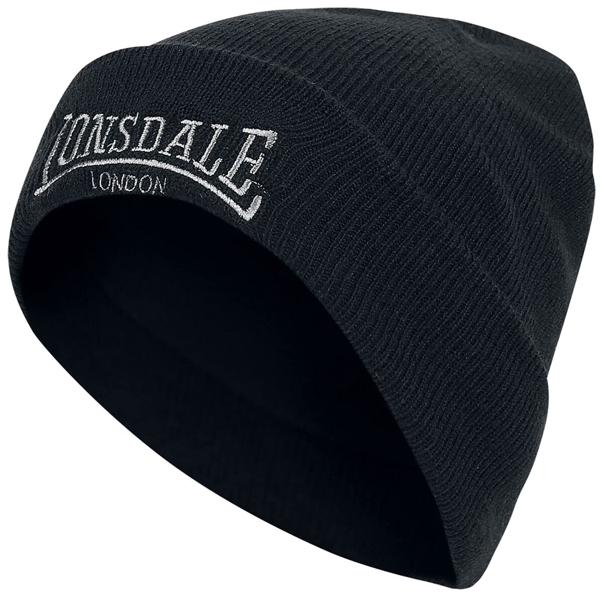 Lonsdale Dundee Beanie Hat, Black, One Size