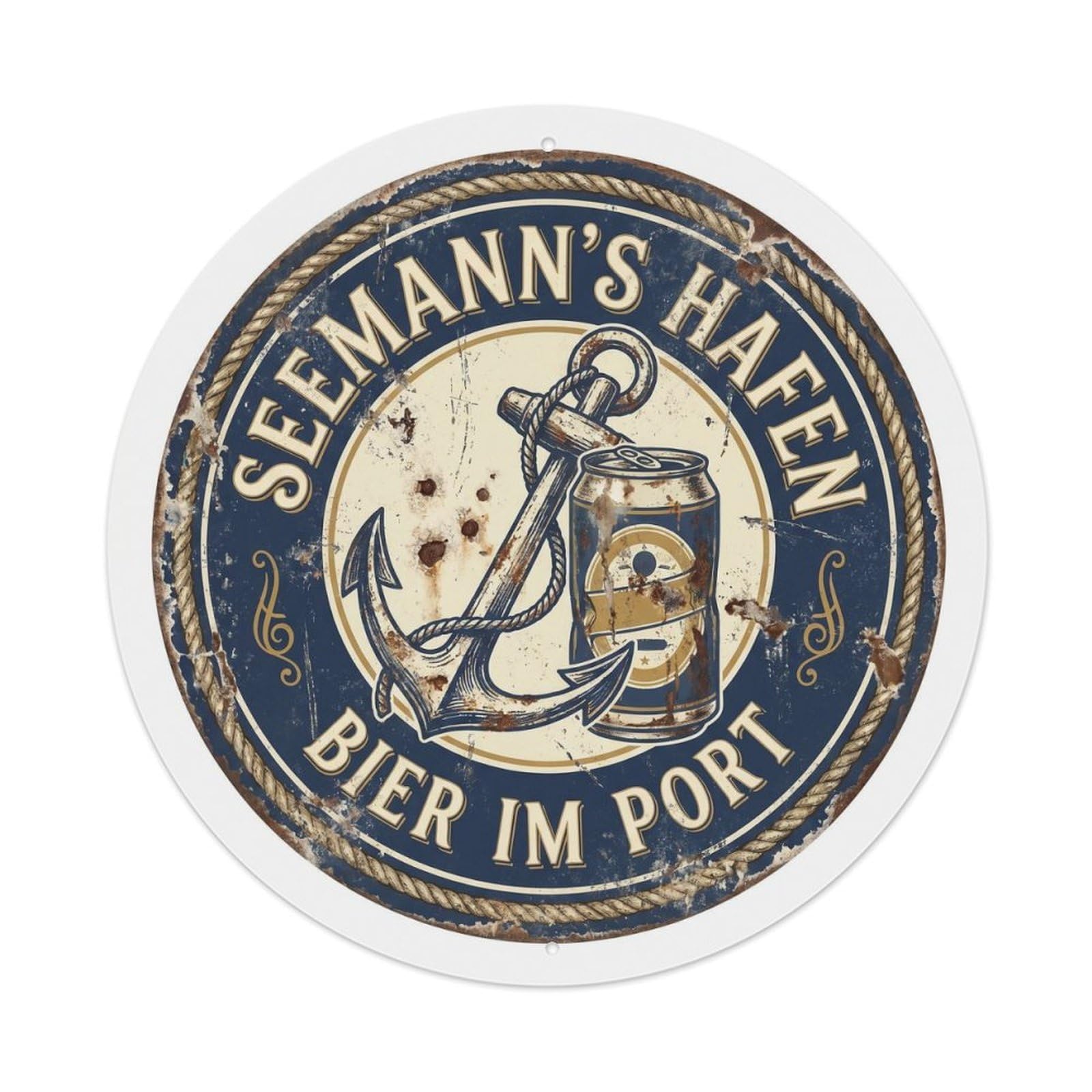 Sailor Nautical Harbor Maritime 1 Beer Bar Party Metal Tin Sign Plaque Wall Decor for Cafe, Club Bar, Office, Home Garden Metal Poster 8x12Inch