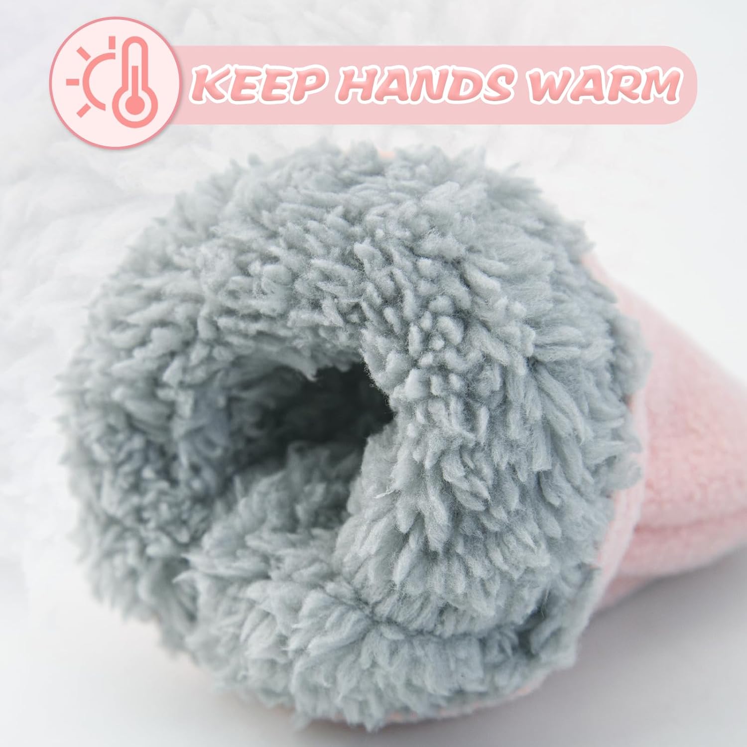 BAVST Baby Toddler Winter Mittens Girls Warm Fleece Lined Gloves Kids Sherpa Lined Mittens for Boys - Image 2