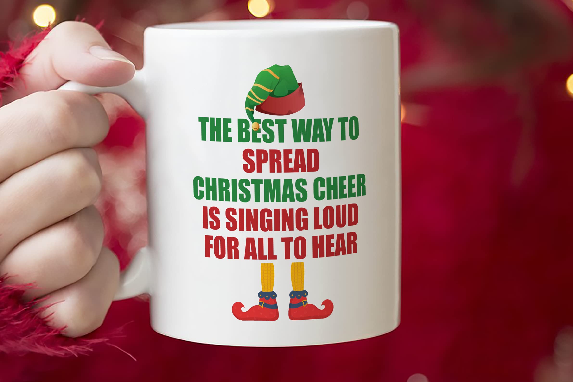 QUICKMUGS2U Elf Mug - 11oz White Ceramic Coffee Cup With Buddy The Elf Movie Quote, Dishwasher Safe - View #3