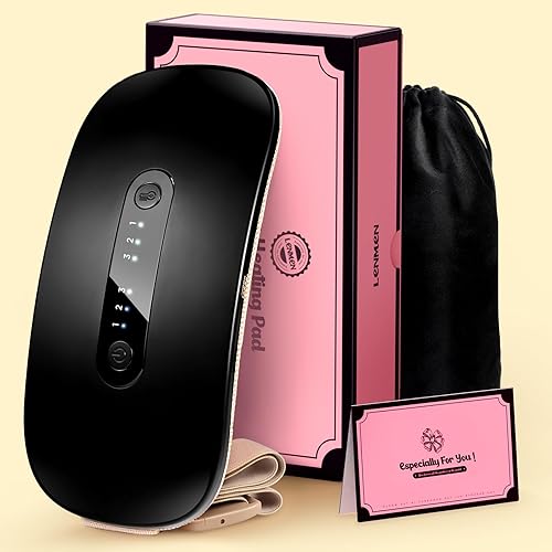 Lenmen Almohadillas de calentamiento rápido 3S para calambres, almohadilla térmica portátil de terapia magnética con 3 niveles de calor, 3 modos de