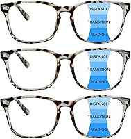Vista 12 de Paquete de 3 lentes de lectura multifocales progresivos para mujeres y hombres, con bloqueo de luz azul, lentes de computadora con bisagra