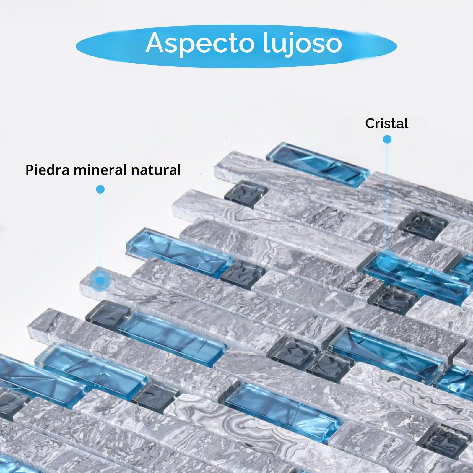 Art3d Azulejo decorativo para salpicaduras de cocina o baño (paquete de 5)