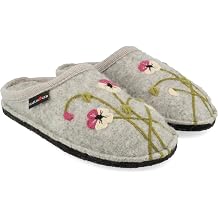 HAFLINGER AR Viola motif Wool Slipper Mule