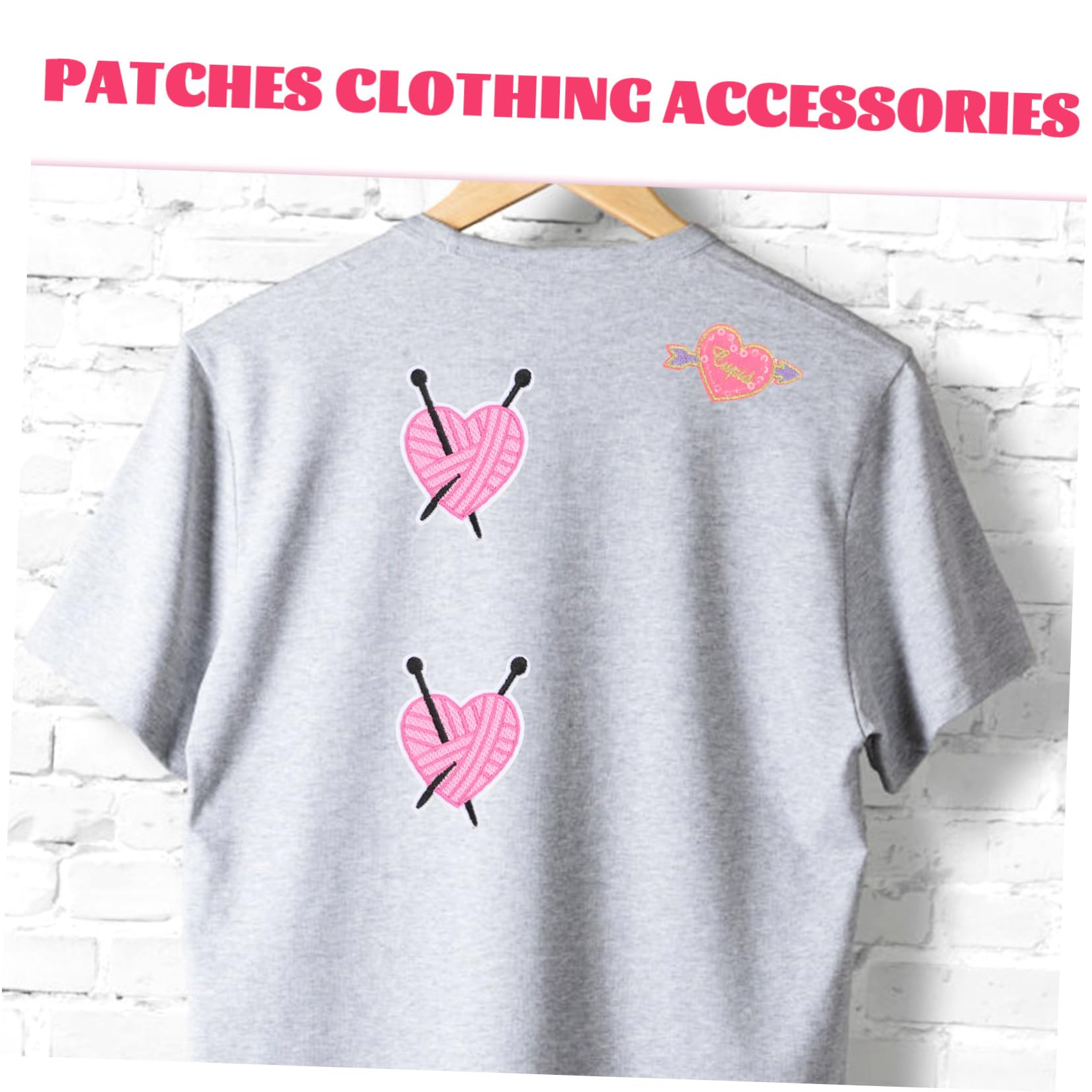 Gadpiparty 4 Set Toppe Termoadesive Forma Cuore Patches Ricamati Per Riparazione Abbigliamento Adesivi Decorativi Per Jeans Borse 20 Pezzi * 4