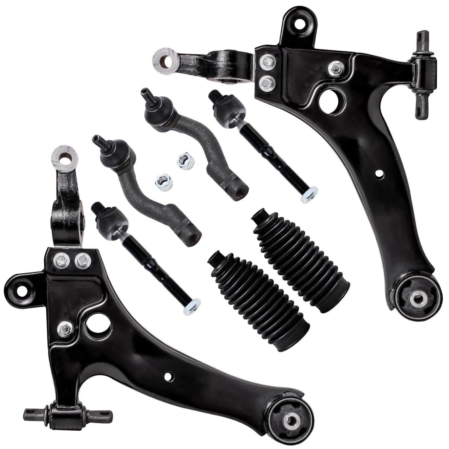 Detroit Axle - 8pc Front Lower Control Arms w/o Ball Joints, Inner Outer