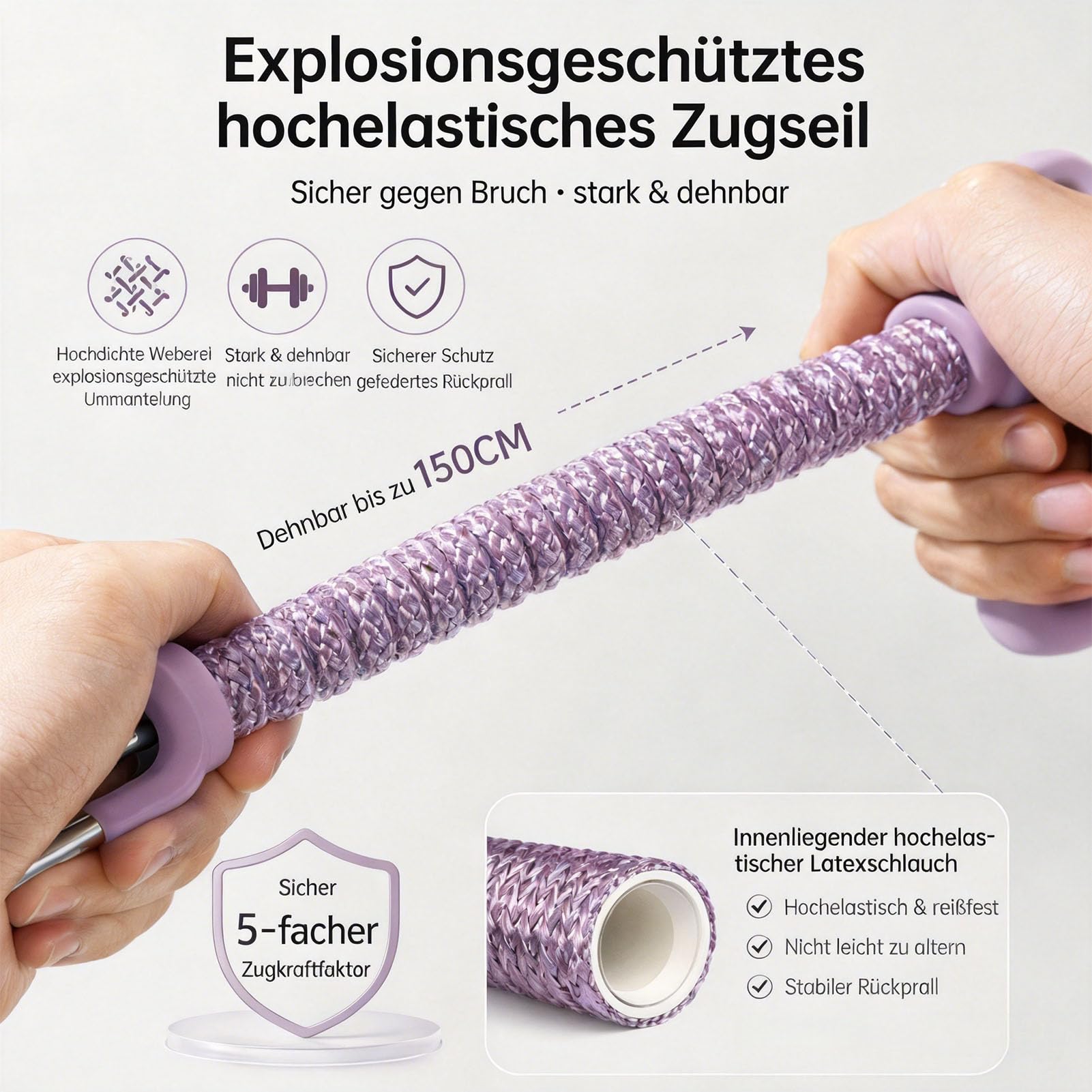 Sliders Fitness mit Latexseile und Verdickte Kniepolster
