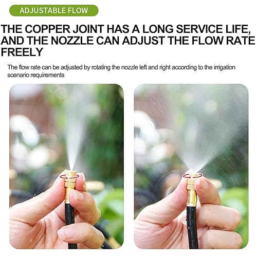 Miniatura 3 de Kit de riego por goteo, sistema de riego automático para plantas en maceta, microaspersores de cobre ajustables de 360 grados, accesorios de tubería