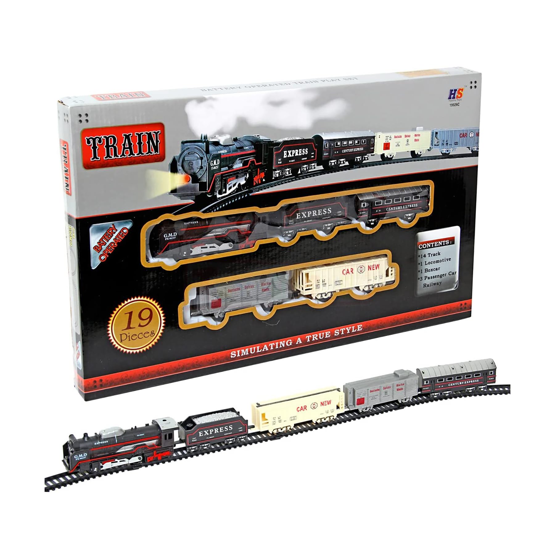 BestUBuy 19 pcs Plastic Train Set | Battery Operated Train Engine Toy for Kids | High Speed Engine Train with Round Track (B0CTQLDBJL) Amazon Price History, Amazon Price Tracker