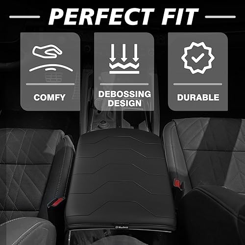 Miniatura 169 de Muslogy Funda de consola central compatible con Honda Pilot 2023 2024 2025, 2024 2025 2026 Ridgeline/Passport Accesorios para apoyabrazos, tapa