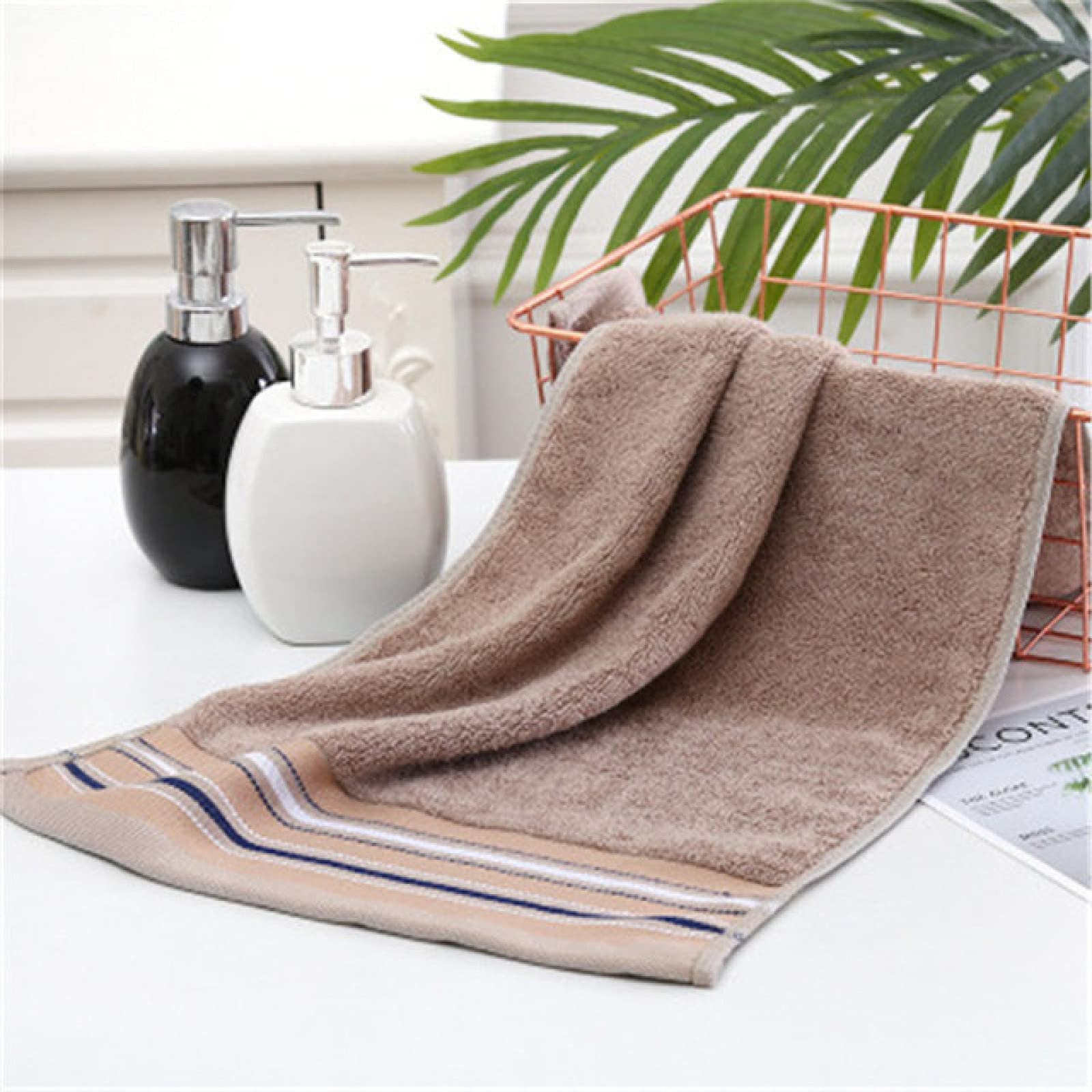 Juego de toallas de fibra de bambú absorbentes y suaves de 35x75 cm para el cuidado de la cara
