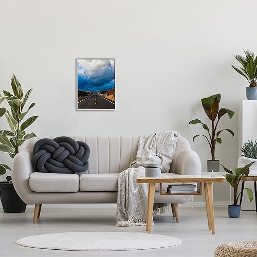 Miniatura 2 de Stupell Industries Highway Road Low Hanging Clouds Rural Countryside, diseño de Steve Smith, marco gris, 16 x 20 pulgadas