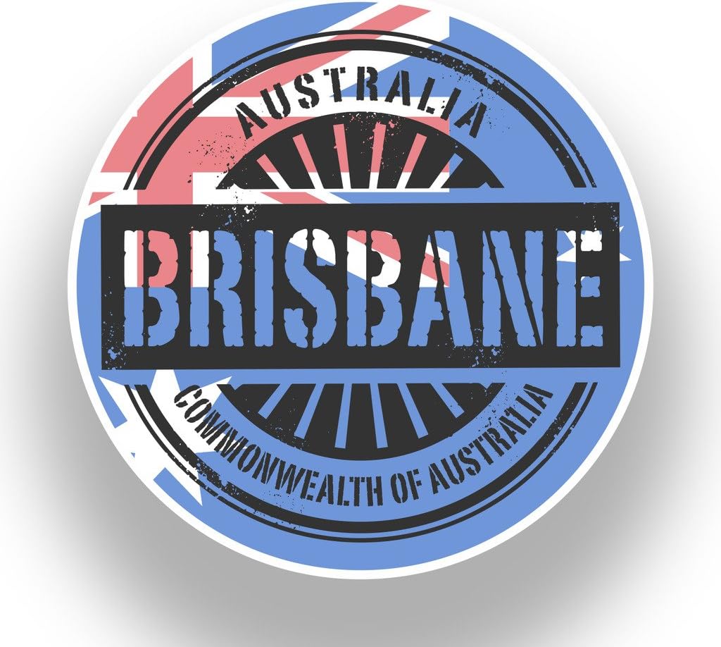 2 x 30cm/300mm Australia Brisbane Vinyl Stickers Travel Luggage #7389