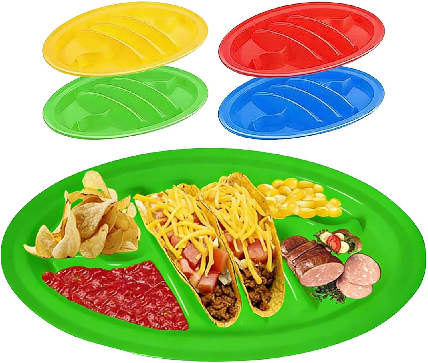 Taco Holder | Serving Holder with Dividers | Taco Stand Up Plates - for Dinner Party Kitchen Wedding Celebration Lunch Restaurant Commercial