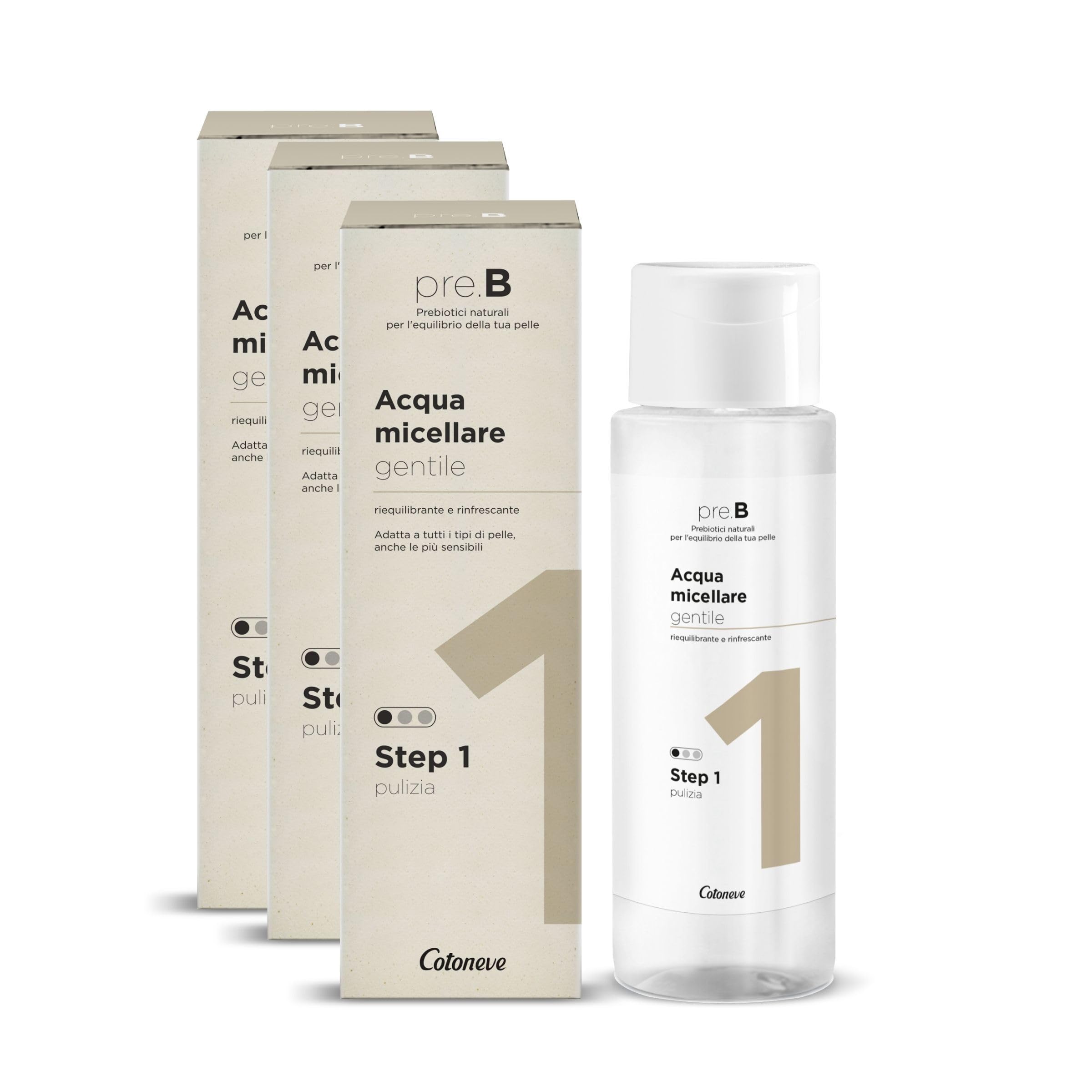Cotoneve Gentle Micellar Water (300ml) - Pre.B Line with Natural Prebiotics, Skin Care, Skin Care for Sensitive Skin (Pack of 3 Bottles)