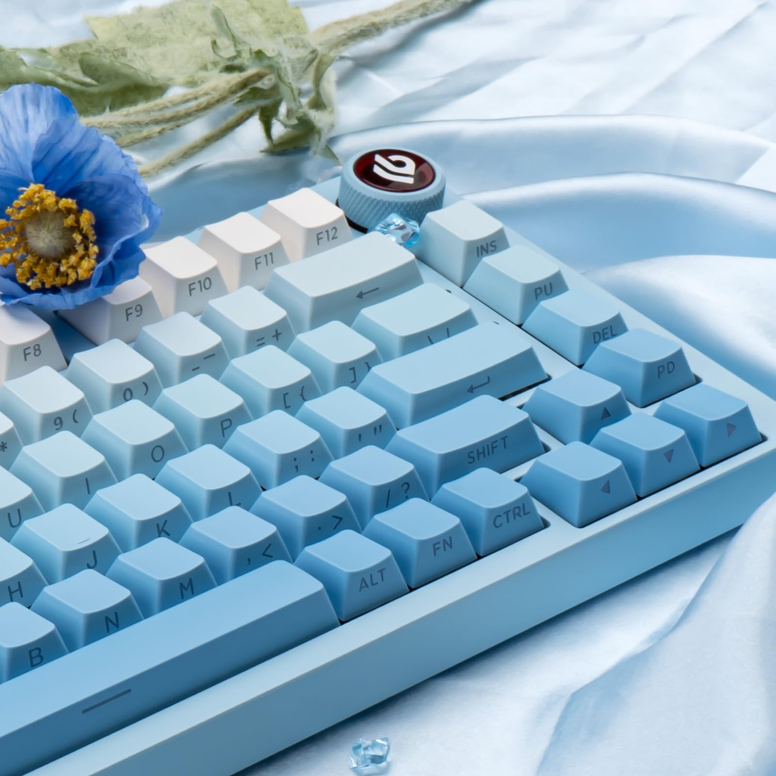 Amazon.com: JOLINTAL Gradient Blue Side Print Shine Through Keycap