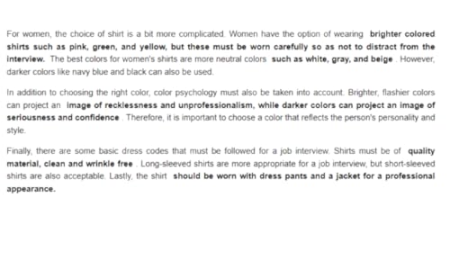 What shirts are suitable for a professional look .