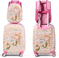 Vista 9 de HONEY JOY 2 piezas de equipaje de mano para niños, Mermaid, S, Viajar