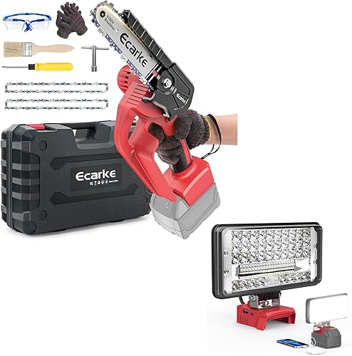 Ecarke Mini motosierra inalámbrica para Milwaukee M18 18V batería LED luz de trabajo para Milwaukee m18 18v batería