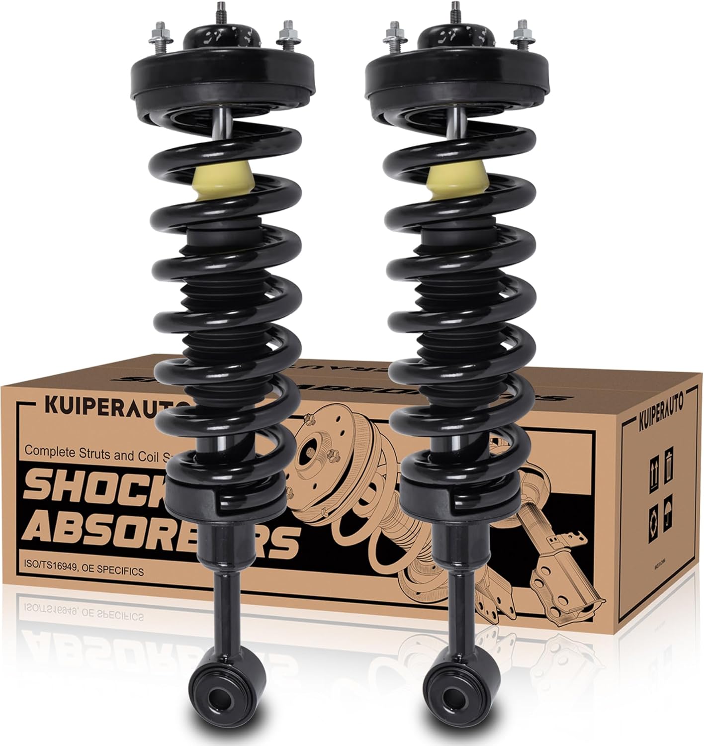 2pcs front struts complete assembly shocks absorbers compatible for 2004-2008 ford f150 compatible for 2006 2007 2008 lincoln mark lt 171361 5713614 2004-2008 4wd 2x front struts