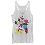 Disney Classic Mickey Minnie Love Women's Racerback Tank Top